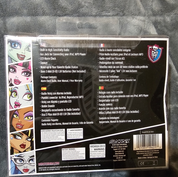 Official Monster High Digital Alarm Clock - Picture 2 of 2
